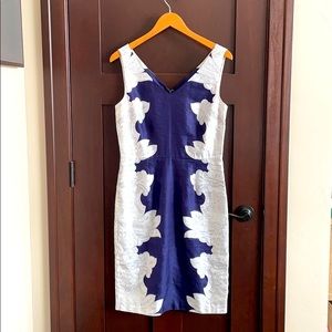 Banana republic navy and white dress